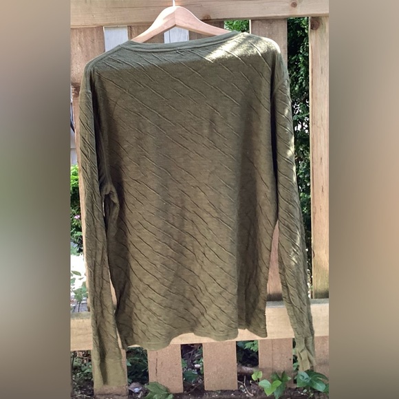 7 for all mankind long sleeve dark green, men’s sweatshirt Med - Picture 4 of 10